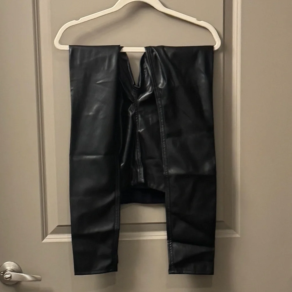 Rag & Bone Nina High Waist Pull On Faux Leather Skinny Pants, Black - Picture 9 of 11